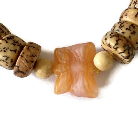 𝅺As Low As $2 Orange Butterfly & Nut Temporary Bracelet Beads - Picture 3 of 3